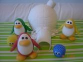 Topo de bolo Club Penguin
